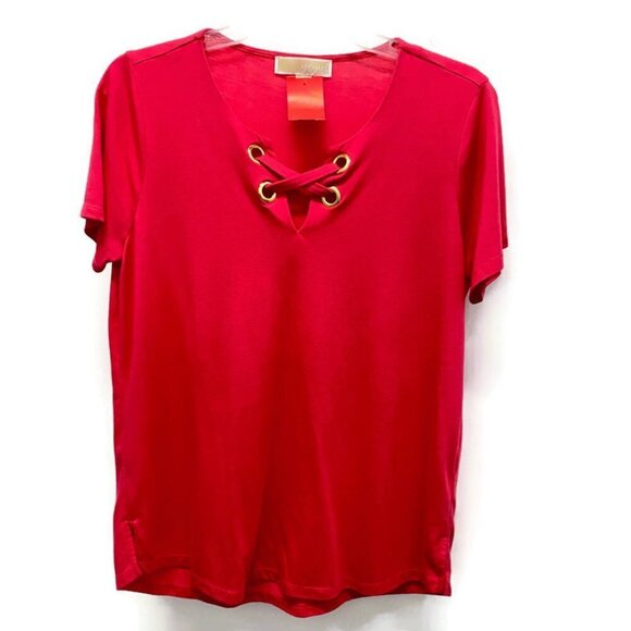 Michael Kors Dark Pink w/Gold T-Shirt - Picture 1 of 2